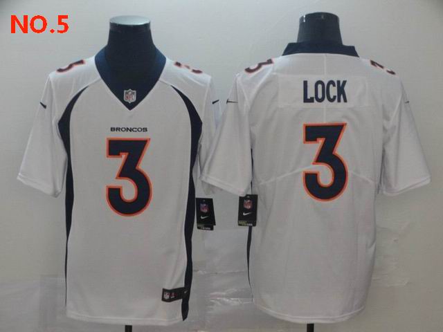 Men's Denver Broncos 3 Drew Lock Jersey NO.5 ;